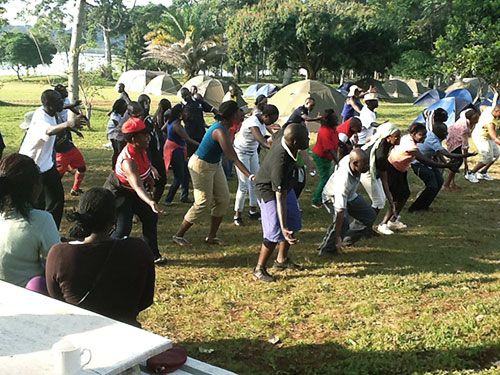 URA staff attend an event at Ssese Islands Hotel